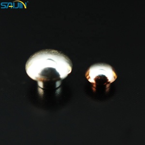 공장 생산 AgCdO 실버 로터리 스위치 전기 접점 및 접촉 재료용 바이메탈 접촉 리벳 - Product Image 5