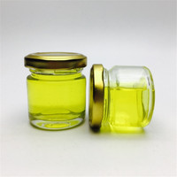 1 oz 30ml 40ml Wadah Kaca Kecil Stoples Madu Dengan Tutup Logam Emas Grosir