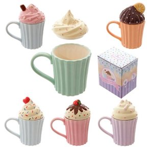 Taza de Cerámica para Cupcakes Puckator, Linda Taza de Cerámica con Tapa de Puckator - Product Image 1