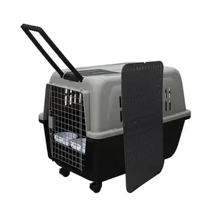 XXL Portable Plastic Pet Enclosure Top Rated Large Cat Travel Carrier Large Dog Carrier With Wheels