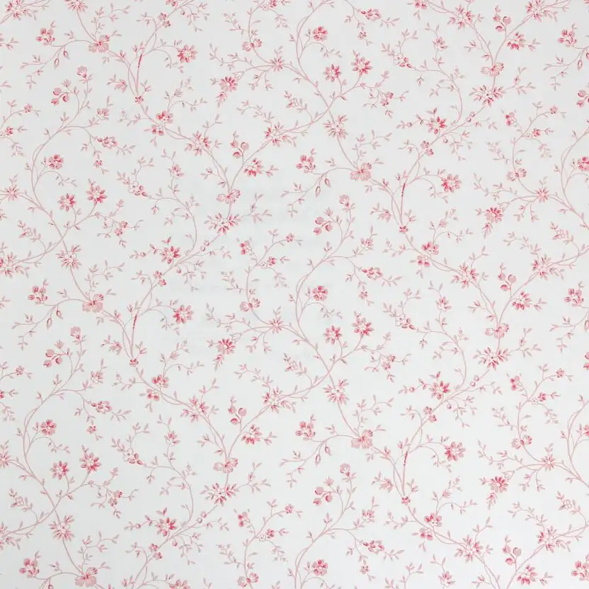 Pink Floral Vines Design Non-woven Wallpaper for Wall Decor