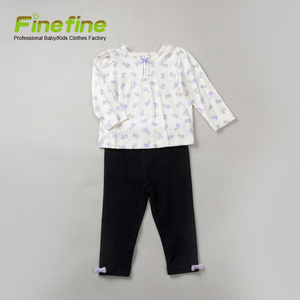 Unique Enfant Boutique de Vêtements Ensembles En Gros Bébé Fille Vêtements Set 3 pcs avec Bowknot - Product Image 2