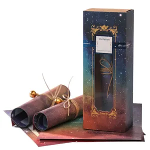 Qingdao Yilucai Invitation Letter Agents China Starry Sky Wedding Cards Scroll In Boxes