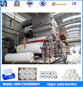 Caliente venta de 2880 mm fabricación de papel de tejido máquina con materia prima de caña de azúcar - Product Image 1