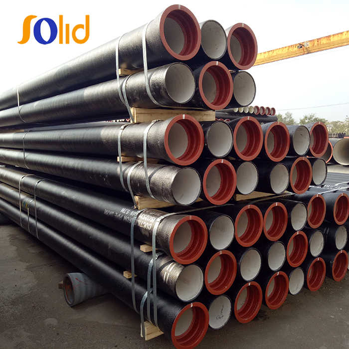 ISO2531 K9 5.7m/6m Large Diameter Ductile Iron Water Pipes with EPDM ring