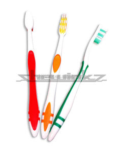 Cepillo de dientes de cerdas suaves para adultos con mango curvo y revestimiento de goma para uso doméstico - Product Image 2