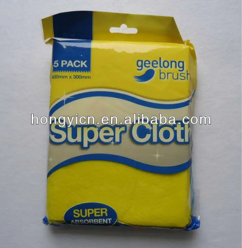 2013 Hot Sell Yellow Color Needle Punched Nonwoven Super Absorbent Cleaning Cloth