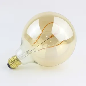 E27 B22 G125 Edison Style LED Light Bulb Clear / Amber 4W 220V Antique LED Soft Filament Bulb