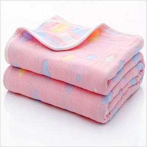 Mousseline Bébé Couverture Enfants 6 Couches Gaze Coton Doux Anti-Coup Couette Nouveau-Né Infantile Swaddle Serviette Enfants Serviette <span class=keywords><strong>De</strong></span> Bain - Product Image 1