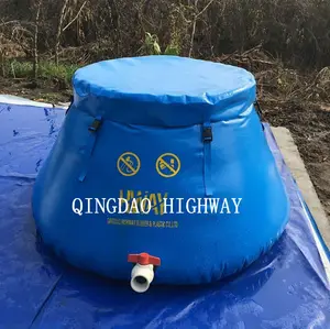 Movable PVC tarpaulin top open self- standing onion shape water tank