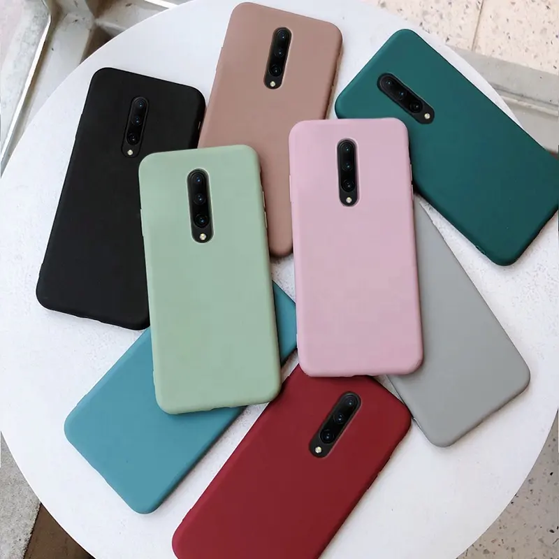 Casing Silikon Cair Asli Kulit Lembut, Casing Mewah untuk Oneplus 6T Plus 7 Pro