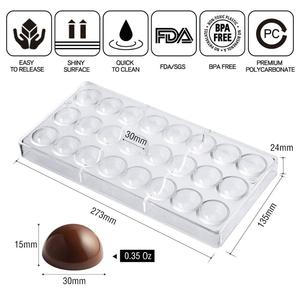 <span class=keywords><strong>Molde</strong></span> <span class=keywords><strong>de</strong></span> <span class=keywords><strong>Chocolate</strong></span> Semicircular, bandeja <span class=keywords><strong>de</strong></span> plástico, <span class=keywords><strong>24</strong></span> juegos, venta al por mayor - Product Image 6