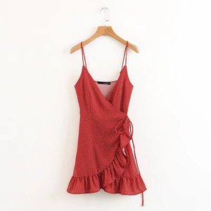 Las mujeres estilo salvaje pequeña ola adoraba corto vestido de la correa - Product Image 3