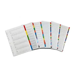 Raco colorful paper cardboard file dividers index document paper divider