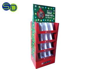 Estante de exhibición de alimentos para mascotas, Exhibidor de cartón emergente, productos para mascotas, almohadillas para cachorros - Product Image 2