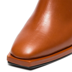 Dames Talon Haut Talon En Cuir Fourrure Pantoufle Chaussures - Product Image 3