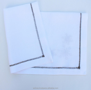 Main ajourés serviette en lin, monogramme serviette - Product Image 5