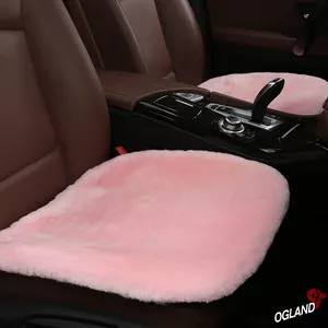 الوردي الفراء جلد الغنم الكبار يسخن سيارة الجبهة وسادة مقعد