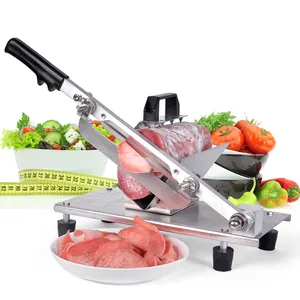 Kommerziellen Hause Neu Design Manuelle Gefrorene Fleisch Roll Kartoffel Carrot Slicer Schneiden Maschine