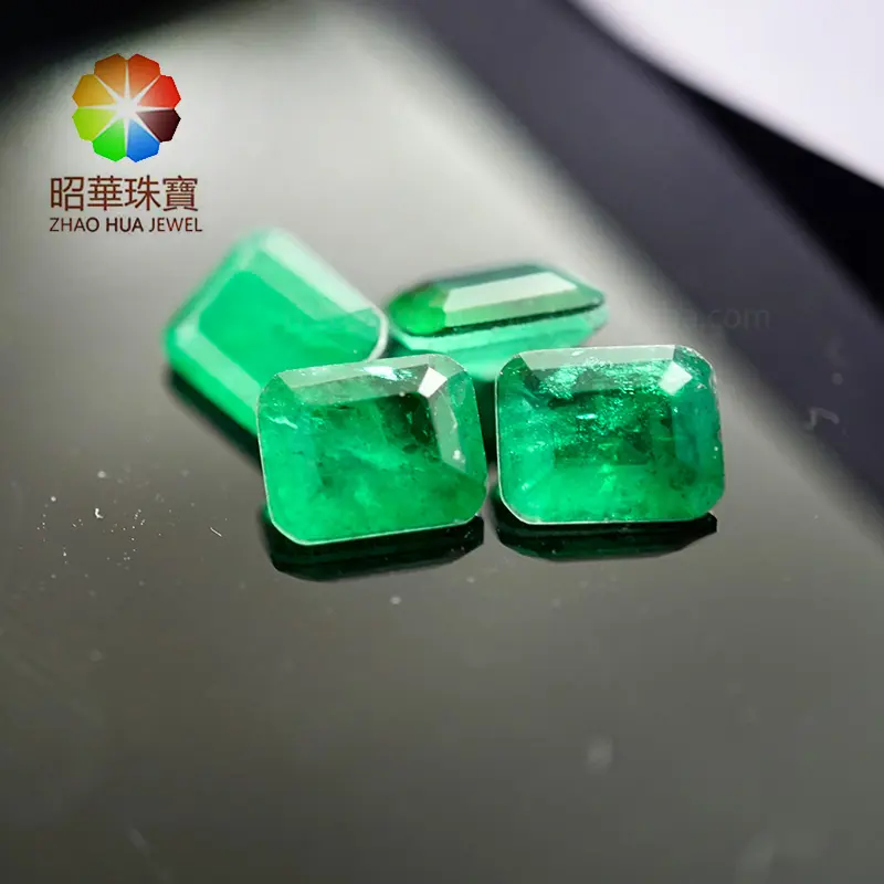 Natural Crystal Octagonカット宝石Synthetic Colombian Emerald 5*7ミリメートルEmeraldカット