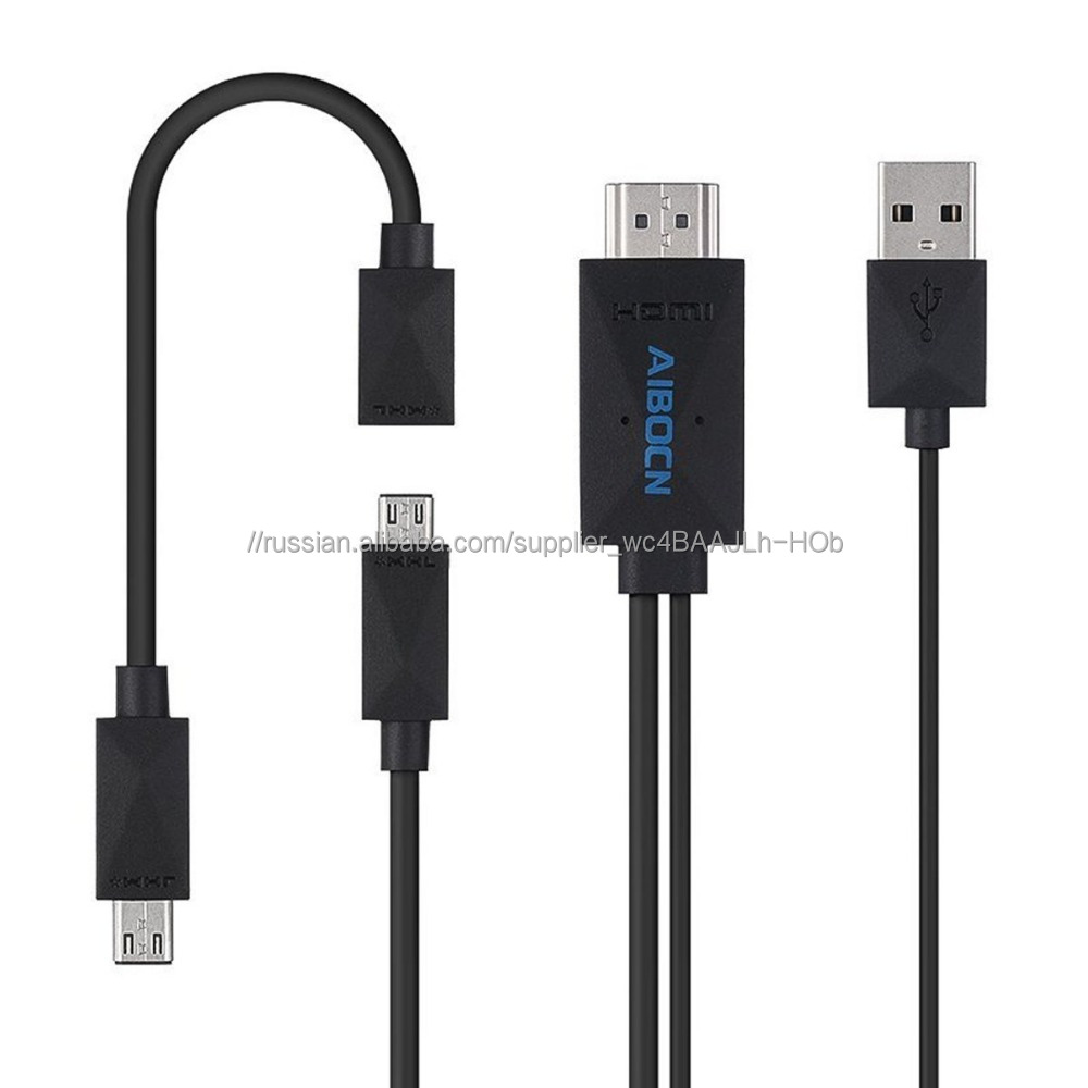 Aibocn 6.5 Футов/2 М Универсальный МХЛ Micro USB Кабель 1080 P HDTV адаптер для Samsung Galaxy S5 S4 S3 Примечание 3 USB кабель
