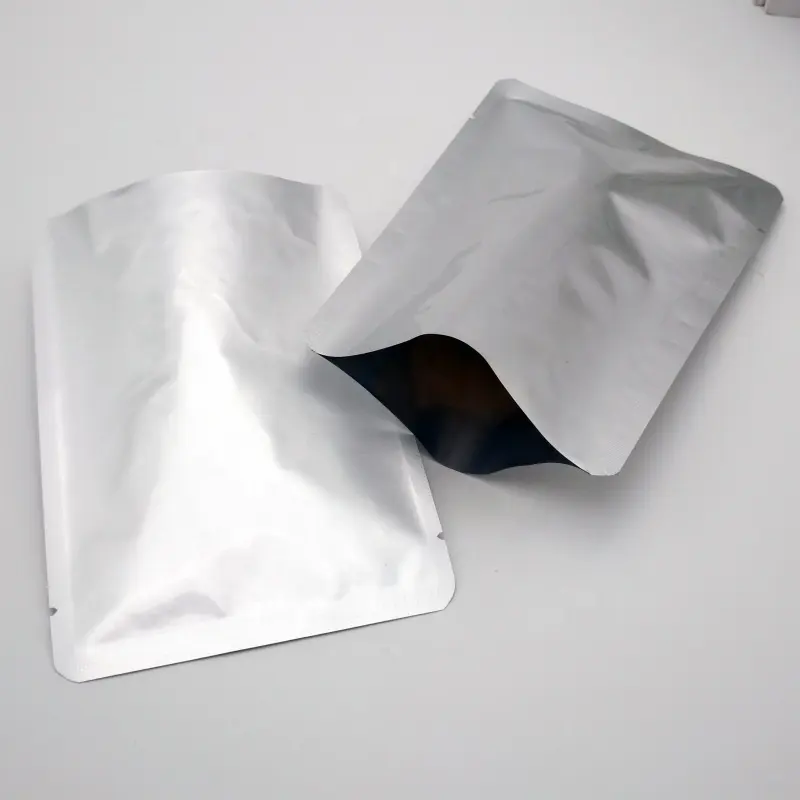 Laminado sellado de 3 lados de vacío bolsa de paquete de papel de aluminio bolsa para la merienda de embalaje con lágrimas