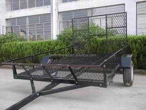 Remorque tandem ATV enduite de puissance d'approbation de DOT de norme américaine, remorque utilitaire de rampe - Product Image 3