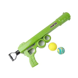 狗软网球球发射器枪包括 2 个 EVA 球最好的宠物狗玩具球投掷器