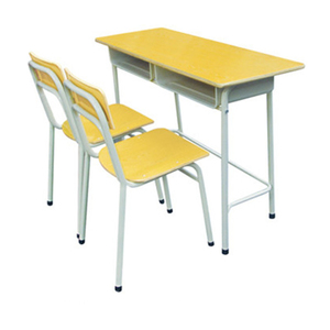 Escritorio y Silla Escolar Doble Moderna, Precios de Conjunto de Escritorio y Silla Populares, Muebles Escolares, Asiento Doble Personalizado para Escuela - Product Image 4