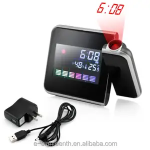 Reloj despertador Digital con pantalla a Color, con retroiluminación LED