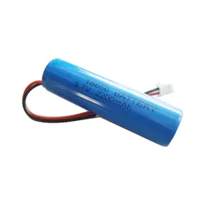 Bateria única cilíndrica recarregável 18650 2200mah 3.7v com fio e pcb