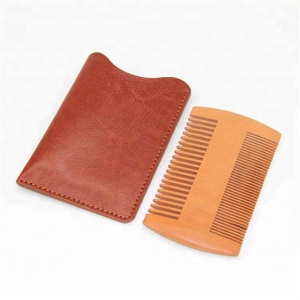 <span class=keywords><strong>Peigne</strong></span> à <span class=keywords><strong>barbe</strong></span> en bois de santal avec logo personnalisé - Product Image 3