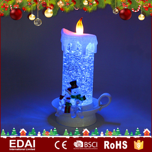 Acrylic light <span class=keywords><strong>waterball</strong></span> Christmas decoration LED candle with Santa Claus/snowman patterns - Product Image 6