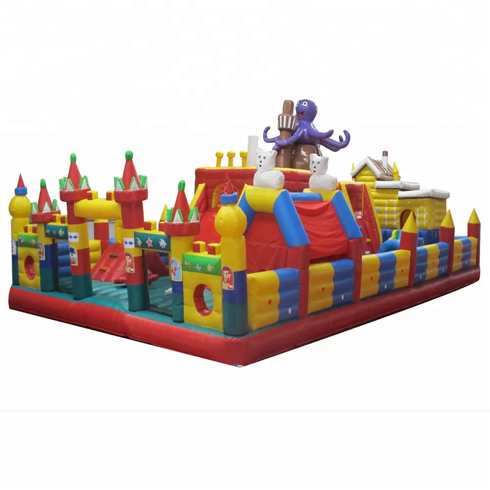 Factory price inflatable fun cityfor kids,Octupos air playground inflatable