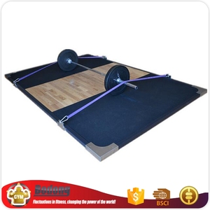 Çin toptan kauçuk ve ahşap kaplı özel eğitim tipi halter platformu - Product Image 2