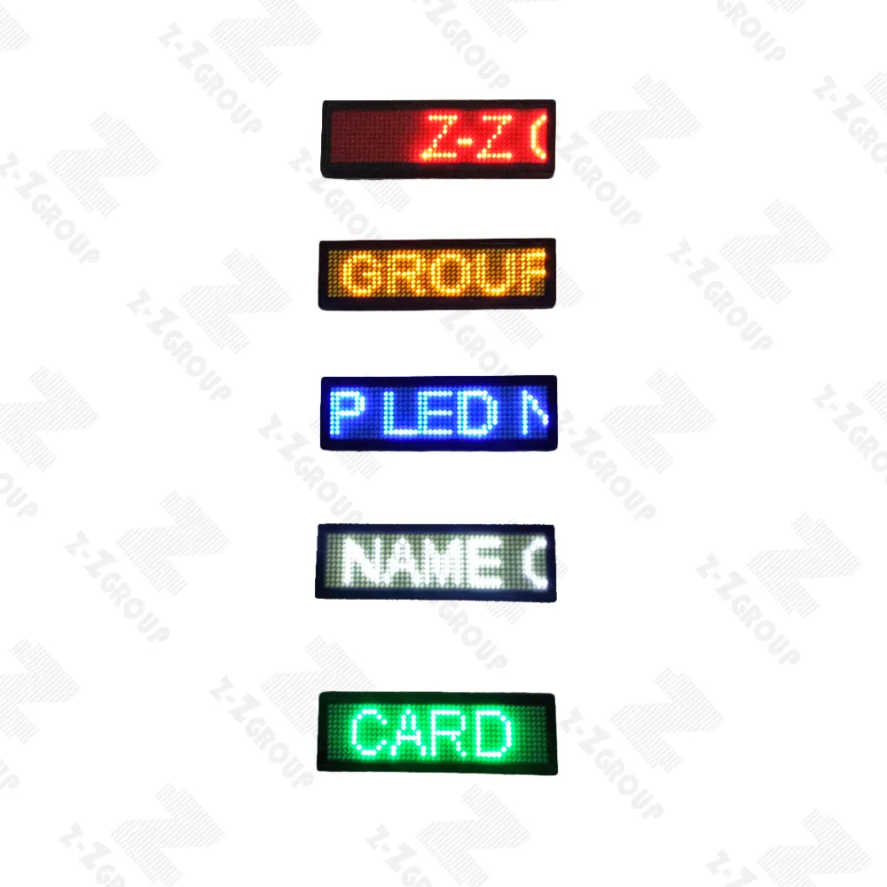 لوحة تعريف لعمال شاشات صغيرة مزودة بشارة مزودة برسالة LED وقابلة للبرمجة