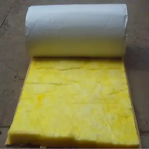 Cubierta de papel Kraft rollo de lana de vidrio, rollo de lana de vidrio aislante