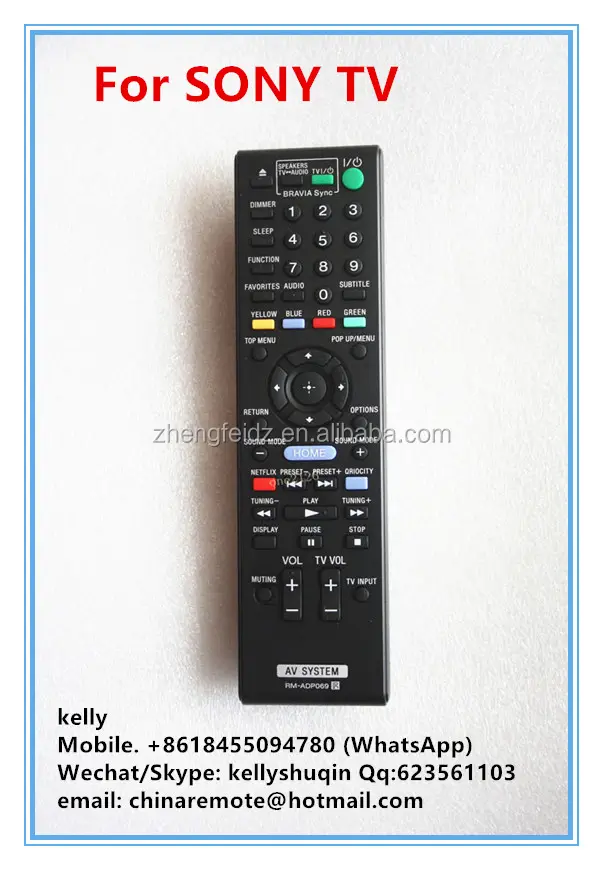 Controle remoto uso para o sistema home theater sony BDV-E280 BDV-E380 BDV-F500 blu-ray