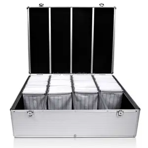 एल्यूमीनियम सीडी डीवीडी Bluray भंडारण के मामले बॉक्स 1000 डिस्क