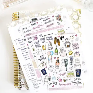 Backing School Planner Logo Print Mooie Herinnering Trappen Boek Sticker Set