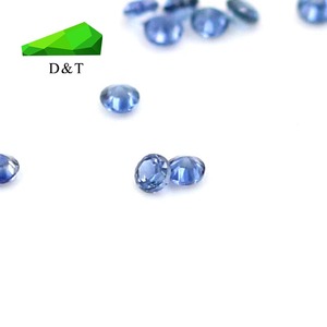 พลอยไพลินสีน้ำเงินธรรมชาติ ทรงกลมเจียระไนแบบธรรมดา สำหรับทำเครื่องประดับ - Product Image 2