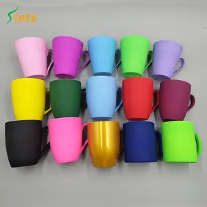 Cao Su Tráng Hoàn Thành 11 Oz Mềm Cảm Ứng Hai Tông Màu Biểu Tượng Tùy Chỉnh OEM Gốm Cup/Mugs