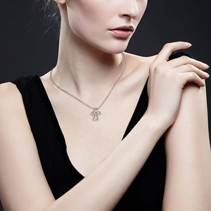 925 gioielli In Argento Sterling fata custode piccolo angelo ala di fascino del pendente della collana - Product Image 6