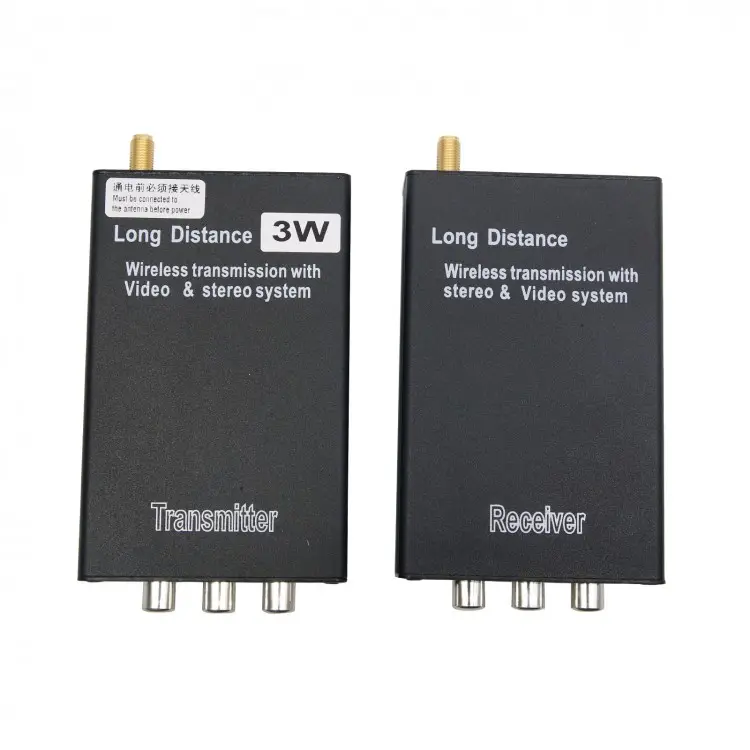 3วัตต์2000เมตรทางไกลไร้สายวิดีโอ TX & RX ชุด2.4กรัม8ch เครื่องส่งสัญญาณและตัวรับสัญญาณ