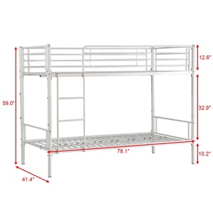 <strong>Black</strong> Metal Bunk <strong>Beds</strong> Frame 2x3FT <strong>Single</strong> <strong>Bed</strong> for Kids Children and Adults - Product Image 5