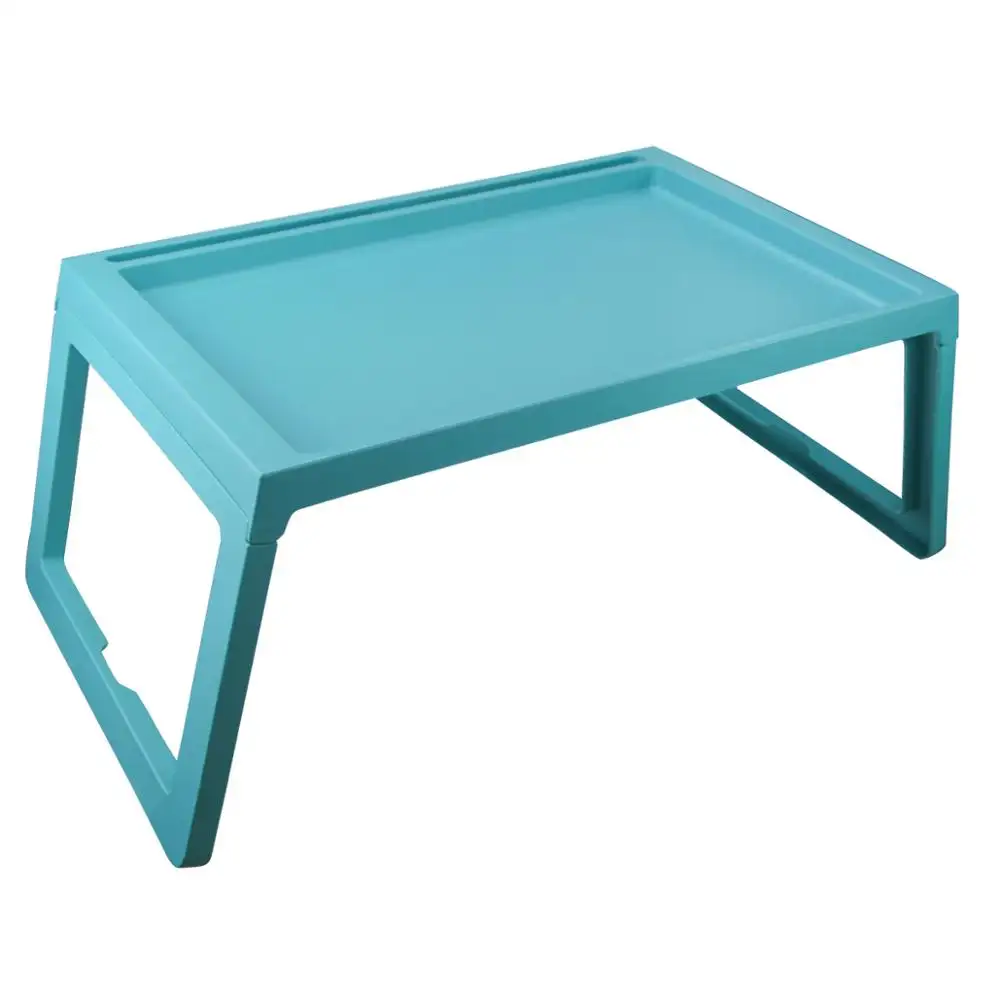 Colorful new design living room furniture plastic folding computer table with option color for bed