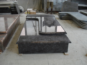 Синий двойной большой гранитный памятник Bahama, надгробие - Product Image 4