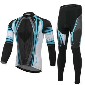 Custom Sublimation Printing Cycling Jerseys Your Own Design Long Sleeve Quick Dry cycling bicycle jersey Sets