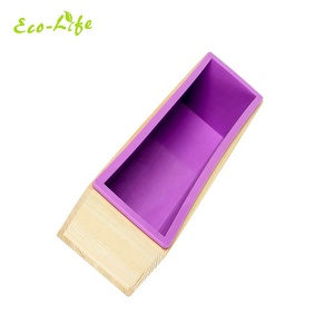 Moule à savon rectangulaire en <span class=keywords><strong>Silicone</strong></span>, 12 formes, de qualité alimentaire, avec boîte en <span class=keywords><strong>bois</strong></span> - Product Image 1