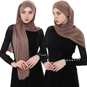 Женский хлопковый хиджаб Gamis, мусульманский хиджаб из Индонезии, Женский трикотажный арабский хиджаб, сексуальный хиджаб с рисунком, женский модный шарф, батик, оптовая продажа - Product Image 1